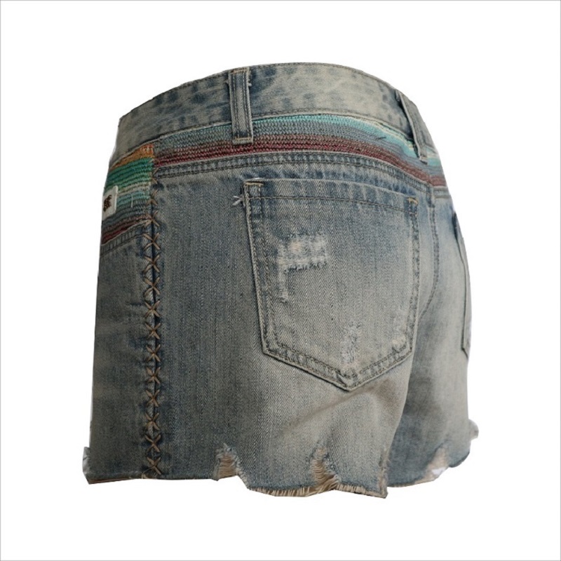 mooi design rip denim kort WS001