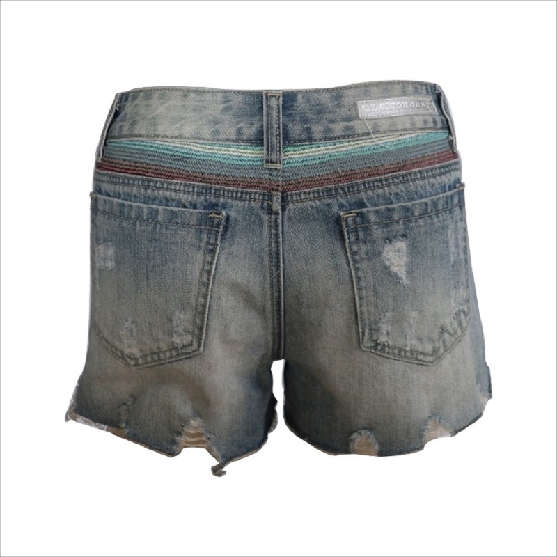 mooi design rip denim kort WS001