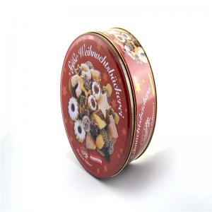 Op maat gemaakte ronde koekjeskoektrommel met logo in reliëf