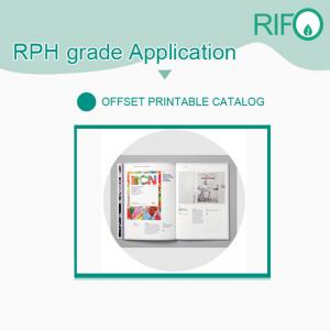 Rph-100 Wit BOPP synthetisch papier voor offsetdrukbaar tijdschriftmateriaal
