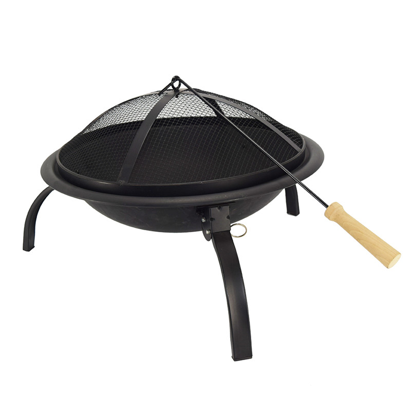 Lage prijs 21,5 inch draagbare gietijzeren achtertuin bbq opvouwbare vuurplaats