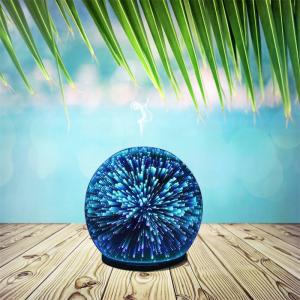 Beste product in VS ultrasoon elektrisch vuurwerk glas luchtbevochtiger aroma etherische olie diffuser met kleurrijk licht