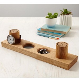 GEPERSONALISEERDE MANCHETKNOPEN TRAY EN HORLOGE STAND