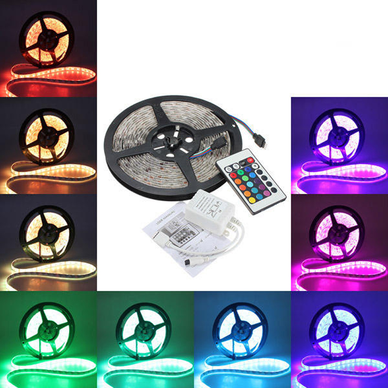 Outdoor 12V 24V OEM Epistar Multi kleuren RGB LED Strip Kits SMD 5050 300LED per meter Waterdichte LED Stripe Blister Kit