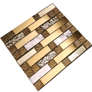 Backsplash Mozaïeken te koop Gold Metal Art Mosaic