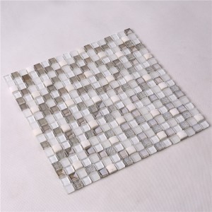 HK61 Mozaïektegels in wit en grijs China-kleurverloop voor woonkamer