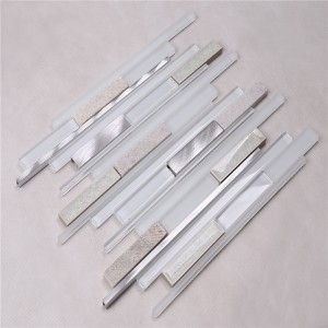 HSD124 Factory Direct Ocean Blue Crystal Glass Strip Mozaïektegel