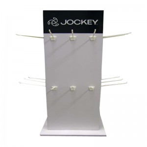 Op maat gemaakte kleine pop-kartonnen toonbankdisplay met haak