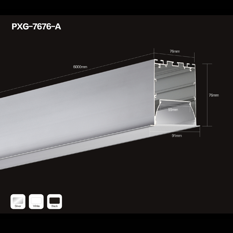 Diffuser LED-lichtbalk aluminium extrusie LED-behuizing voor LED-aluminiumlamp