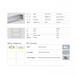 Diffuser LED-lichtbalk aluminium extrusie LED-behuizing voor LED-aluminiumlamp