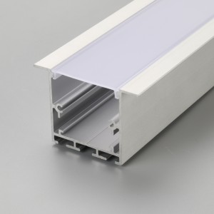 Verzonken LED-lineaire lichtbehuizing met matte PC-afdekking van kunststof en aluminium profiel