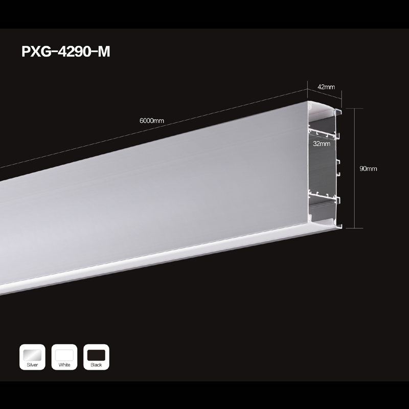 Hang / hang LED lineaire behuizing met goed aluminium profiel en pc-afdekking