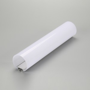 Opbouw ronde lineaire LED-lichtbehuizing met aluminium en pc-kap