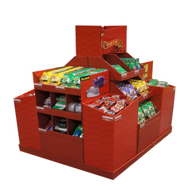 Kartonnen aangepaste speelgoed geassembleerde supermarkt Pallet Display Stand