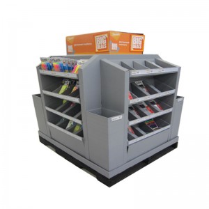 Kartonnen aangepaste speelgoed geassembleerde supermarkt Pallet Display Stand