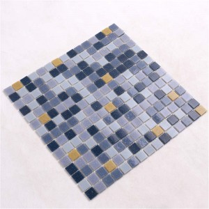 Lage prijs iriserende zwembad glasmozaïek tegel 4 mm dikte