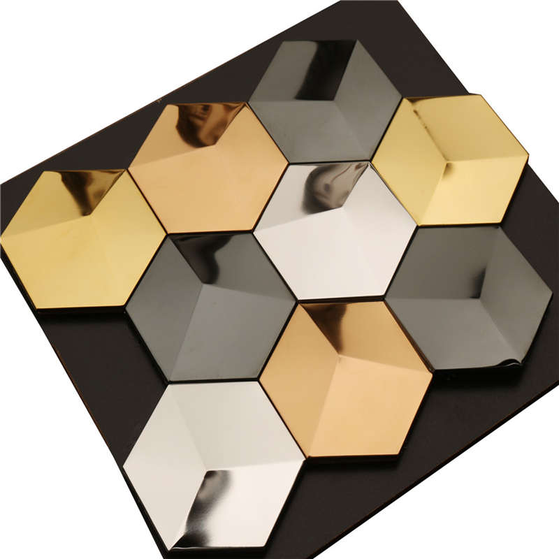 Top arabesk zwarte en gouden backsplash mozaïektegels