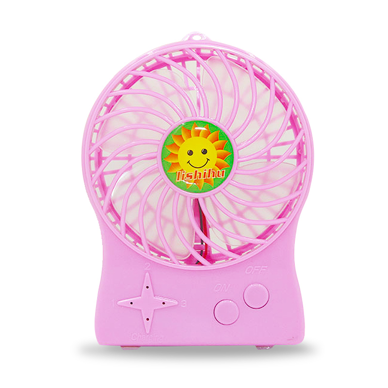 Draagbare mini fan slaapzaal, student oplaadbare elektrische ventilator USB handheld kleine ventilator audio fan