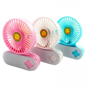 zomer koeling mini fan bluetooth speaker fan met usb / batterij