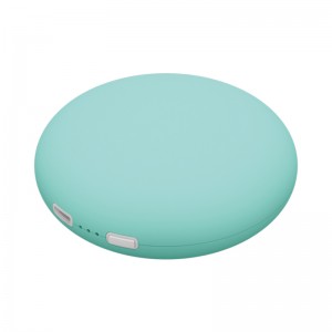 Oplaadbare ronde handverwarmer dubbelzijdige handverwarmer