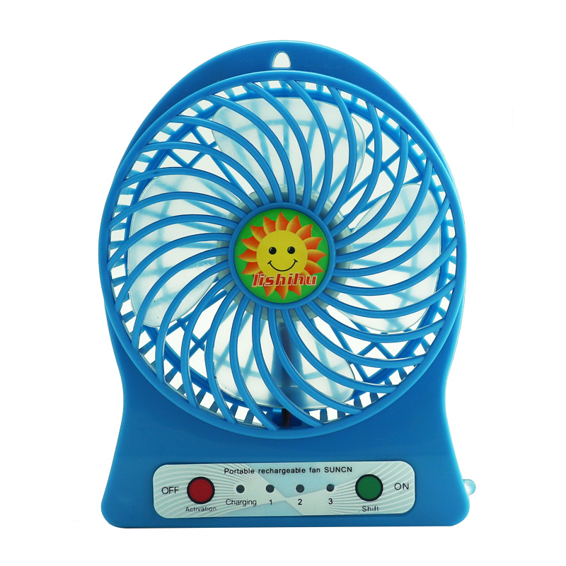 Kleurrijk mini-mute-laadwindtoestel past de glimlach aan op maat gemaakte kleine ventilator