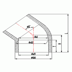 UPVC ELLEBOOG 45 °