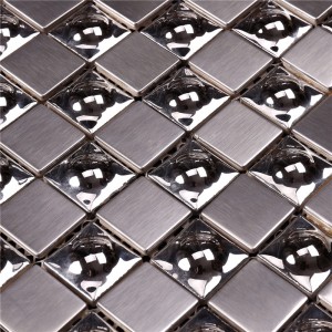 Geglazuurde keramische mix SUS304 Mozaïektegel voor wanddecoratie HSW-18016