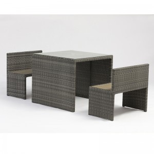 aluminium rotan vierkante tafel parkbank tuinmeubilair set met paraplu gat