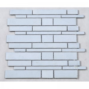 Kristalglas Willekeurig Mixed Strip Mozaïek Back Splash Tile Gray