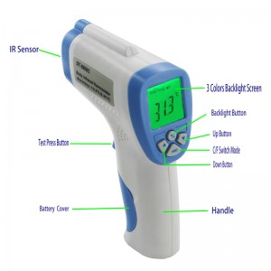 Contactloze digitale infraroodthermometer Lichaamstemperatuur Test Leverancier Thermometer Pice