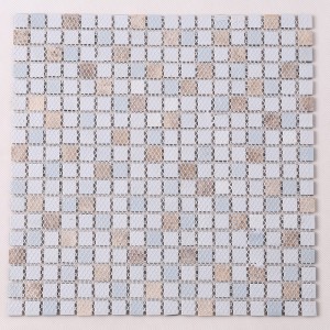 Iriserende decoratieve badkamer wandtegel glasmozaïek gemengde keramische Backsplash te koop