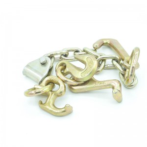 G70 Gesmede R-haak met gelaste schakel verguld