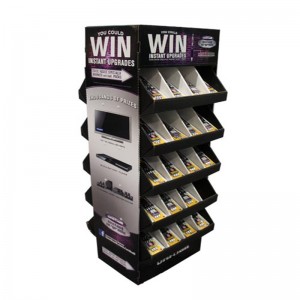 Kerstproductpromotie Papieren displaystandaard met op maat gemaakt 4-zijdig metaal of plastic