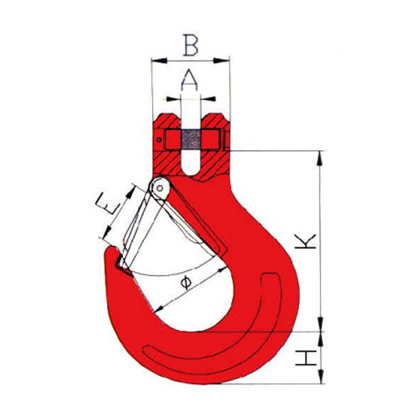 G80 Clevis Sling Hook met vergrendeling