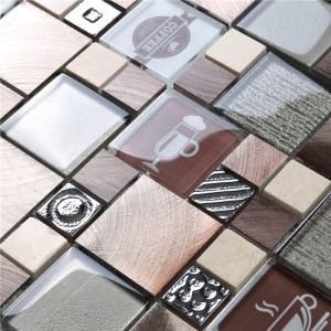 HUV11 het hete verkopen interieur waterdicht glasmozaïek tegel foto voor wanddecoratie