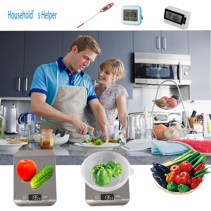 Elektronische LED Digitale Keukenweegschaal Voedingsdieet Postweegschaal Gewichtsweegschaal