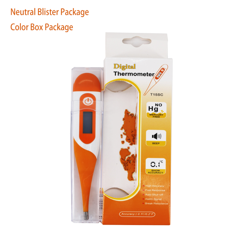 Medische elektronische thermometer Orale temperatuur 30 seconden Lezen Eenvoudige nauwkeurige en rectale thermometer met koortsindicator
