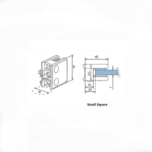 Roestvrij staal Vierkante Type Glasklem