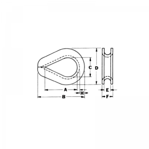 Extra zware G-414 gegalvaniseerde vingerhoed