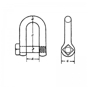 Trawling Chain Shackle Zelfkleurend