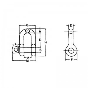 VS Type gesmede kettingpen met schroefpen