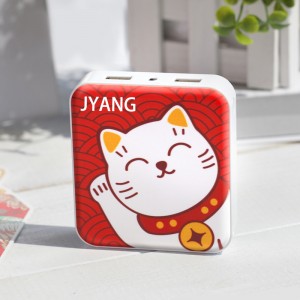 Lucky Cat mobiele voeding slank compact opladen schat 10000 mAh Mini cartoon schattige telefoon opladen