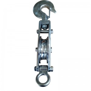 Roestvrij staal dicht blok enkel met haak