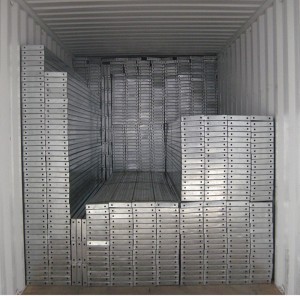 210 breedte gegalvaniseerde steiger metalen plank met gat van 10 mm