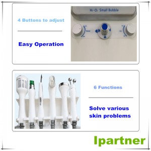 Ipartner Waterstof zuurstof kleine bellen hydrofacial 6 in 1 multifunctionele huidreiniger
