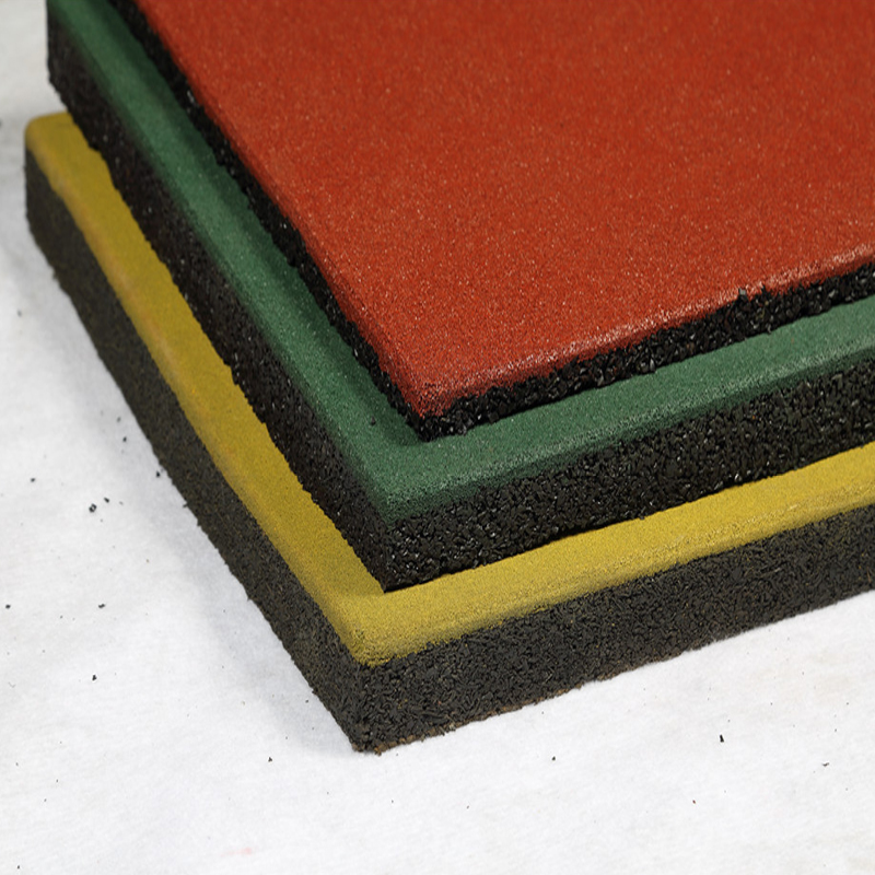 Rubber vloerbedekking rubber tegels bestratingsmat voor schoolplein