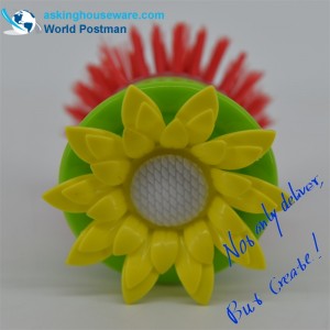 AKDB002 Kleine handige bloemvormige afwasborstel voor de keuken