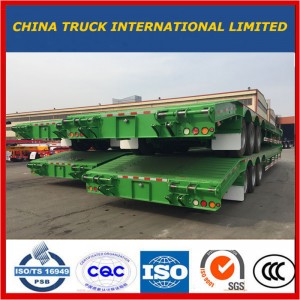 Low Boy Semi Trailer met hydraulische ladder