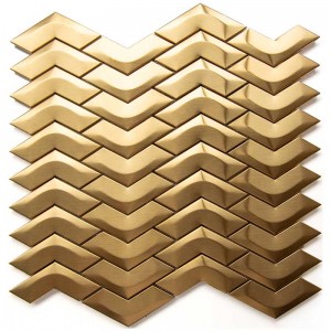 Visgraat metalen tegels Roestvrij stalen tegels Mozaïek voor keuken / badkamer Wandtegels Mozaïek