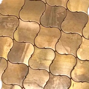 Metalen wandtegels Backsplash Lantern Tile Antiek Messing Koper Mozaïektegel